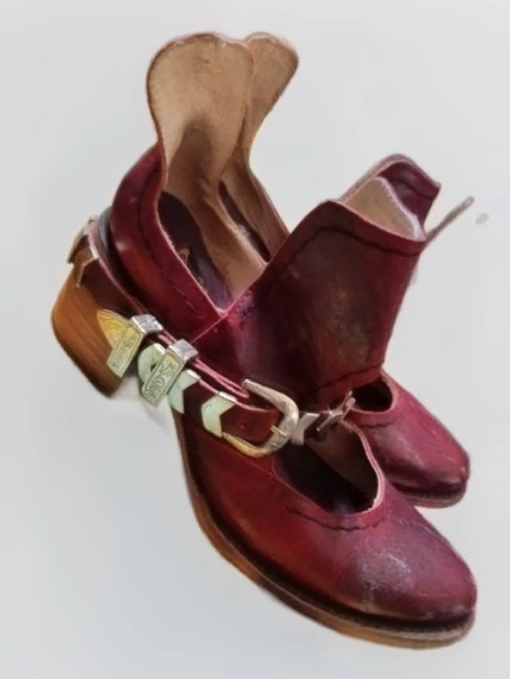 Freebird by Steven Wine Leather Mary Jane Cutout Heeled Boots